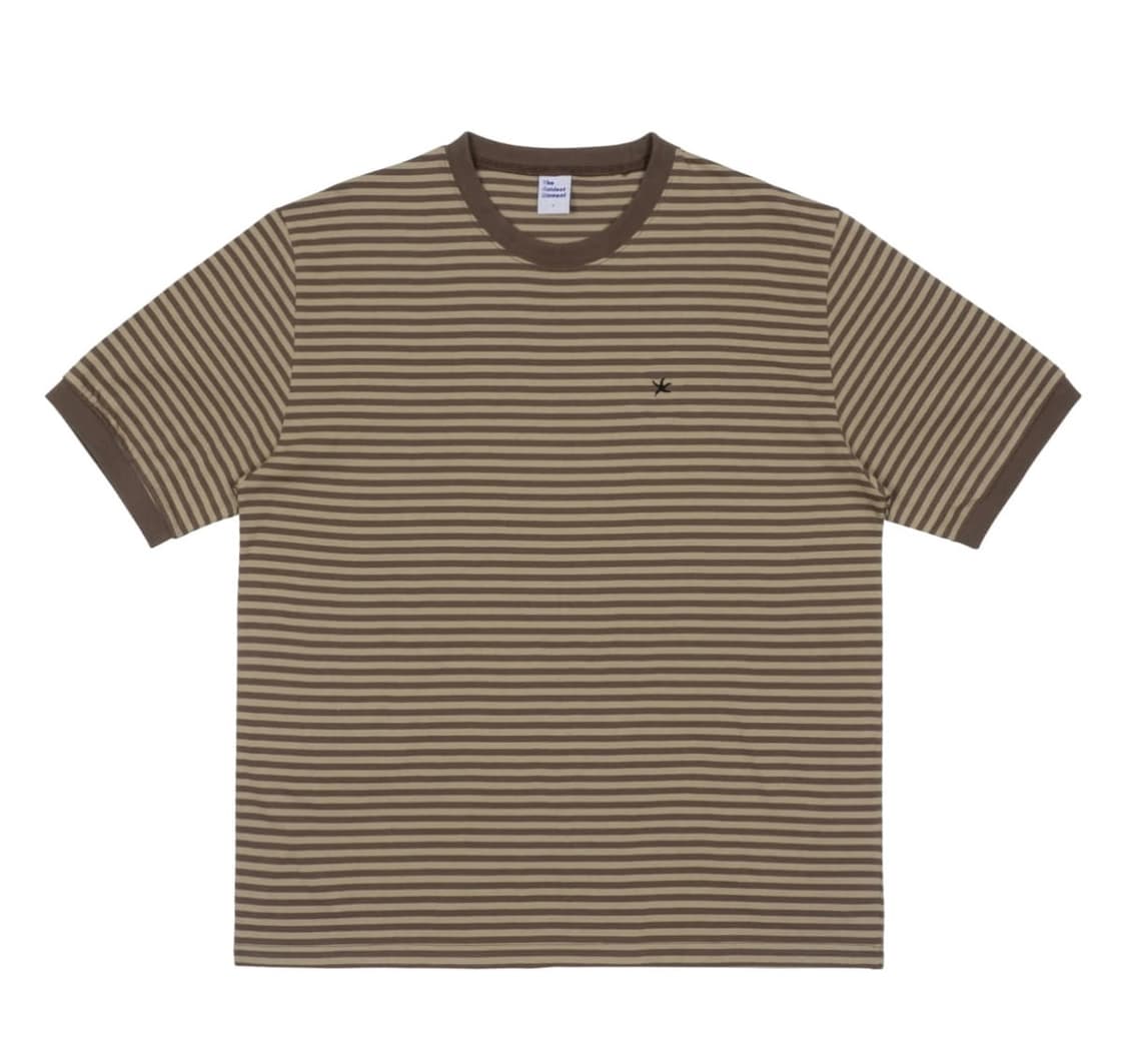 TCM mini logo stripe ringer T (brown) 상품이미지1