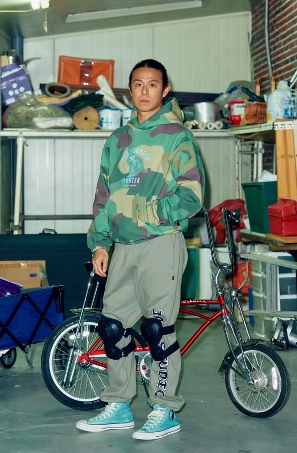 XL) 아이앱 스튜디오 x 기묘한 이야기 헌터 카모 후드 상품이미지2