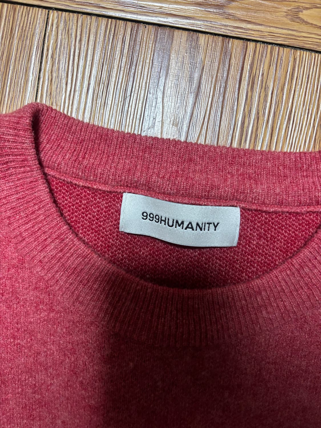 999 휴머니티 니트 코랄 상품이미지2