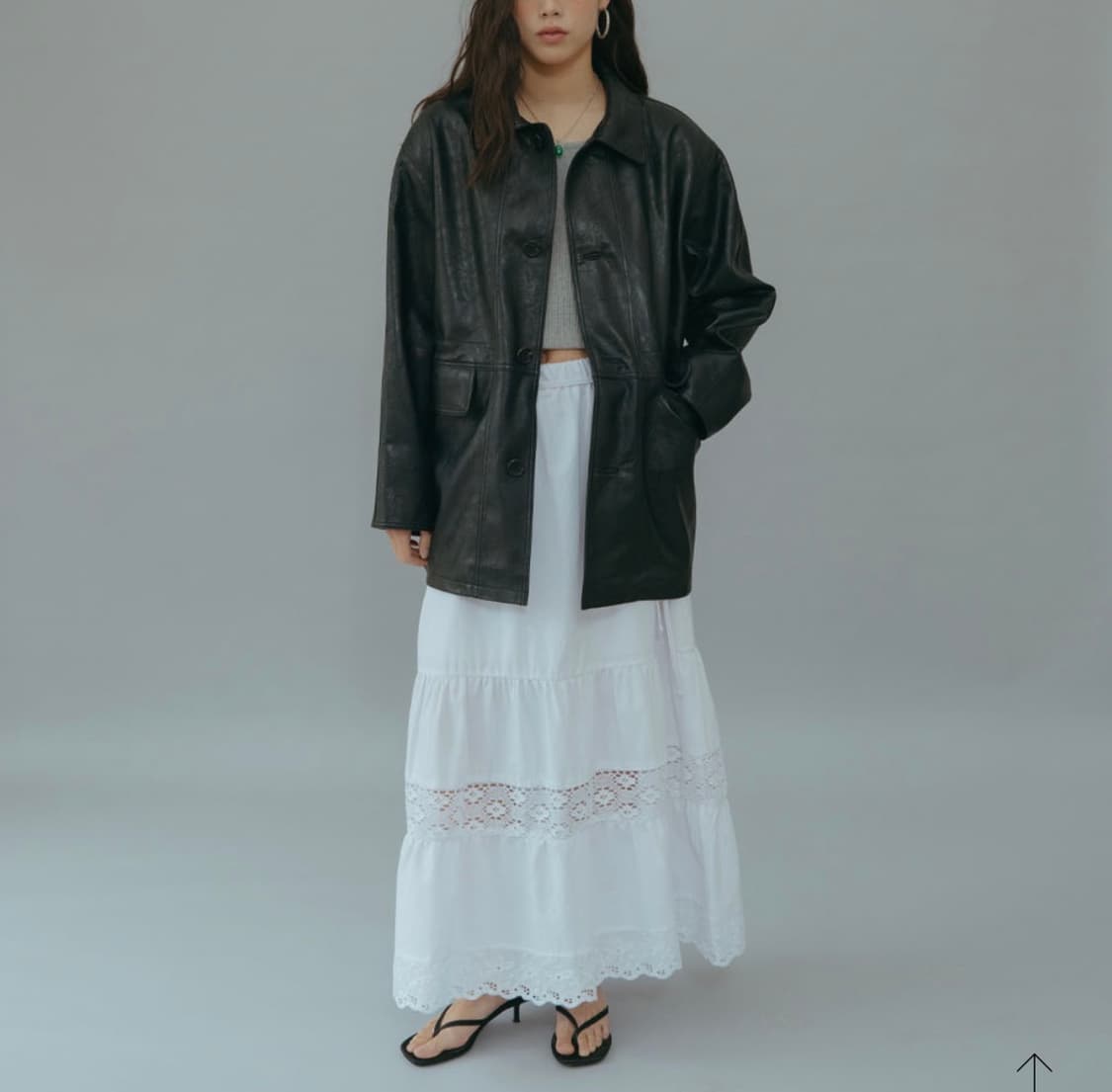 [급처/품절제품] 온무드 비건 레더 자켓 블랙 상품이미지1