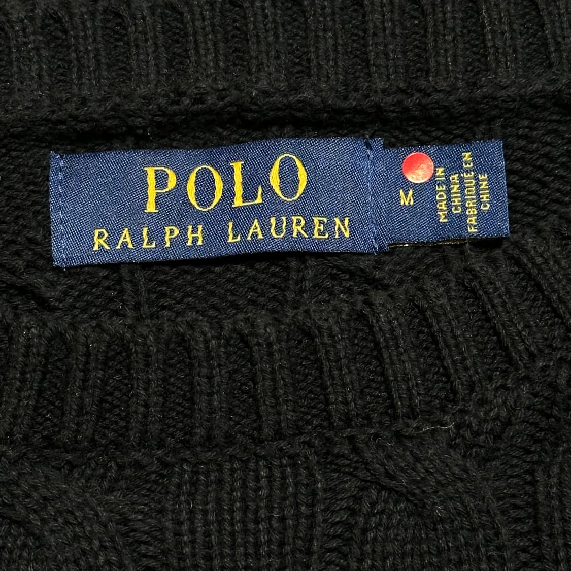 M 폴로랄프로렌 꽈베기 블랙 니트 상품이미지4