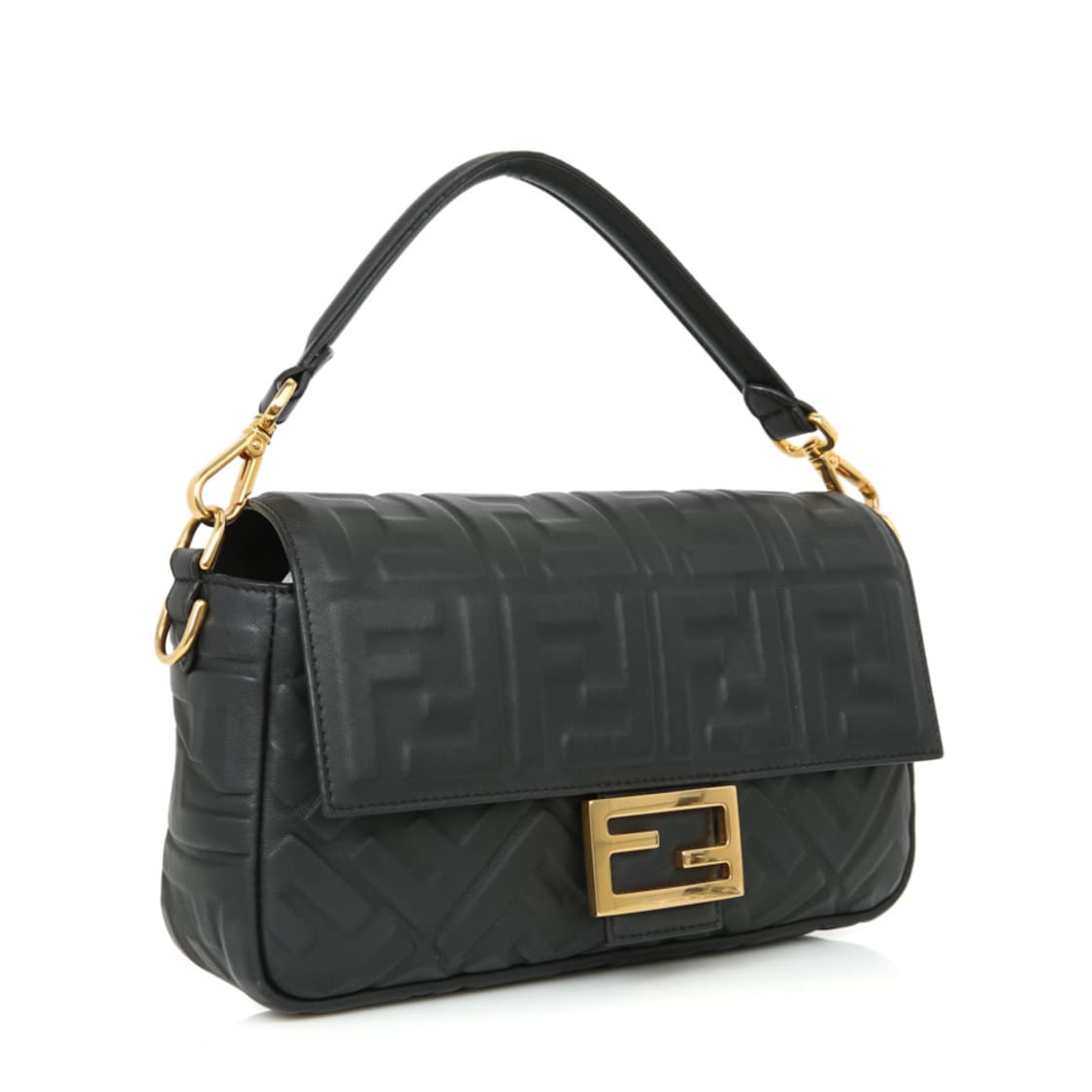 펜디 바게트 숄더 플랩 FF 블랙 크로스백 8BR600 보증서 상품이미지3