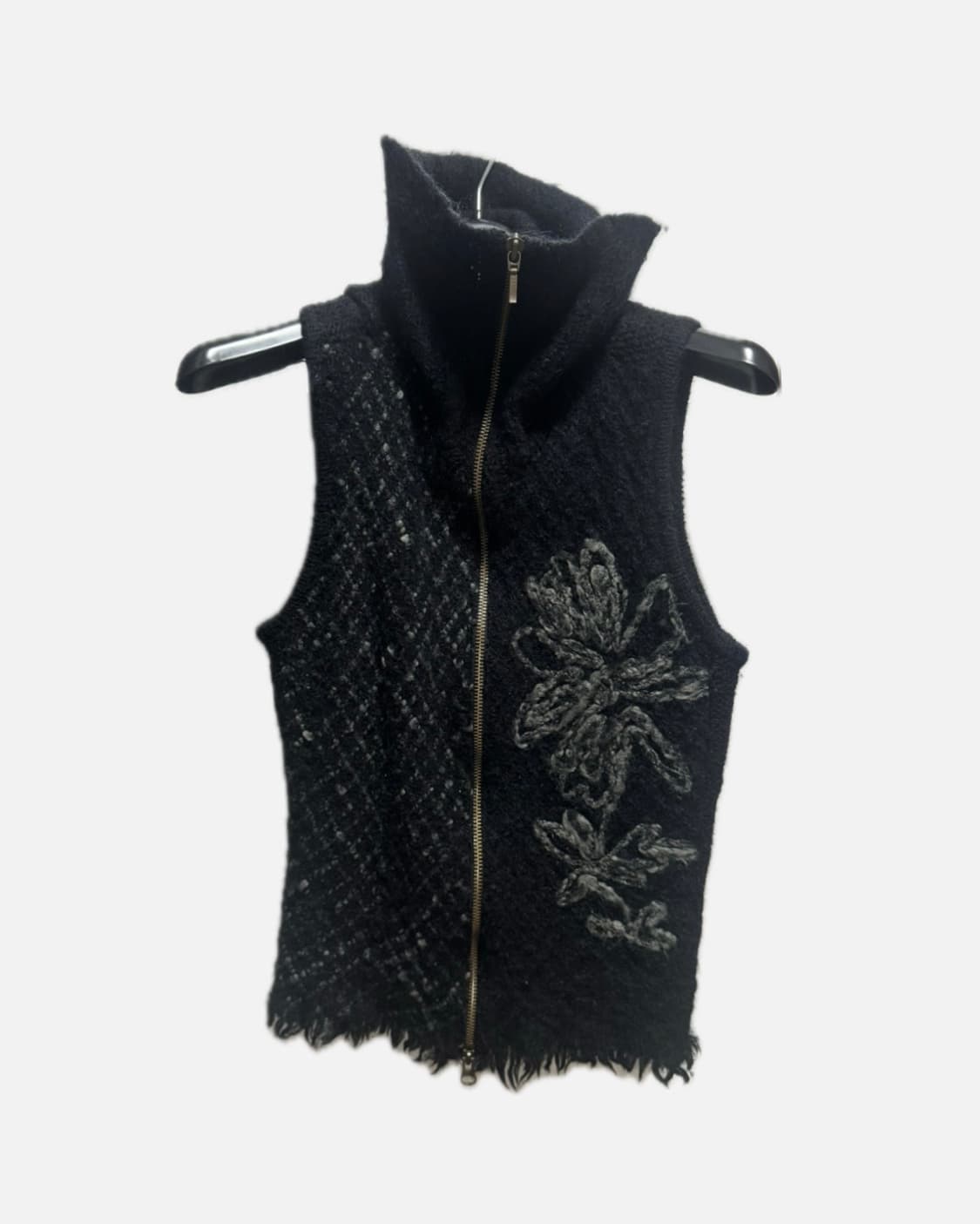 빈티지 꽃자수 니트조끼 상품이미지2