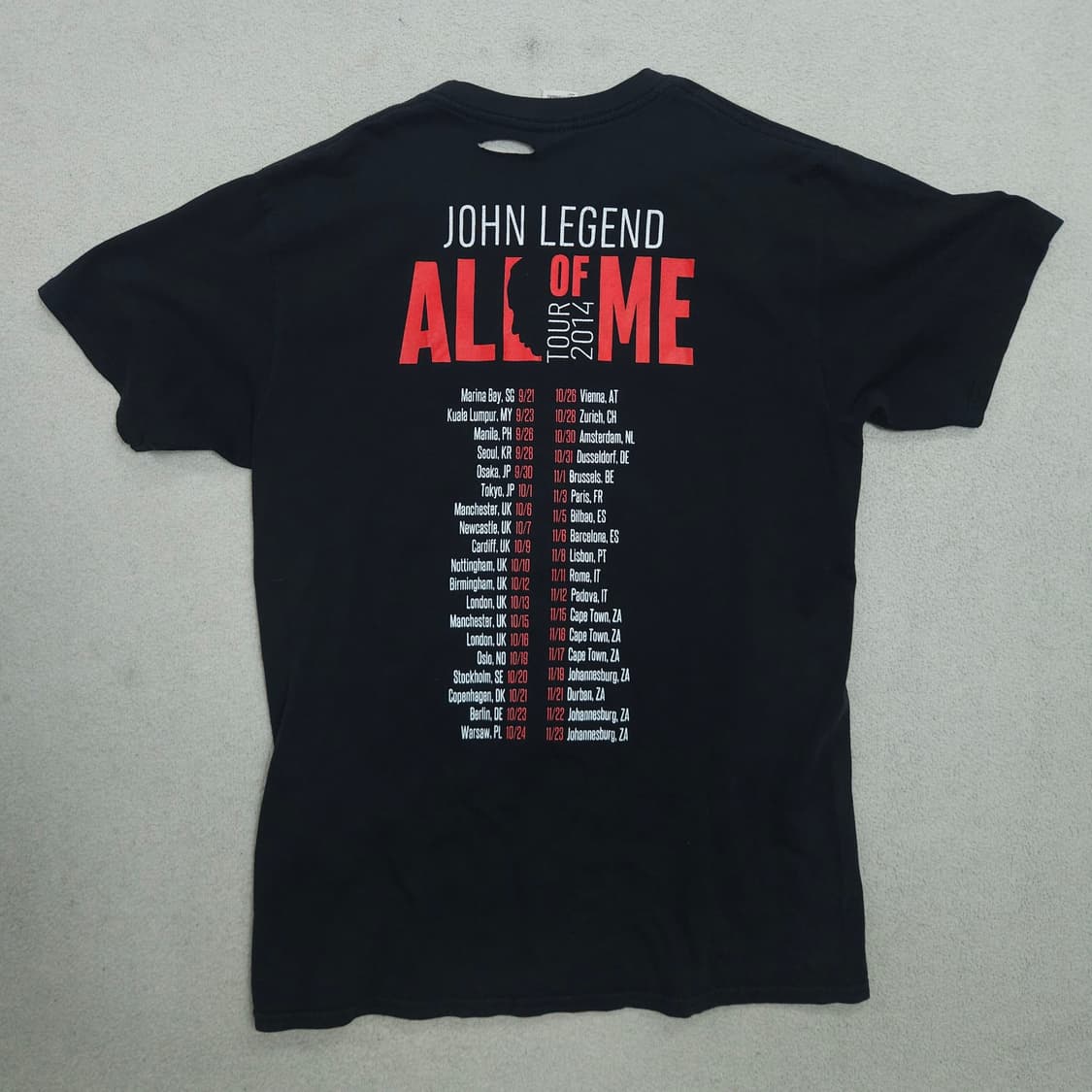 존 레전드 ALL OF ME TOUR 2014 티셔츠 L 상품이미지2