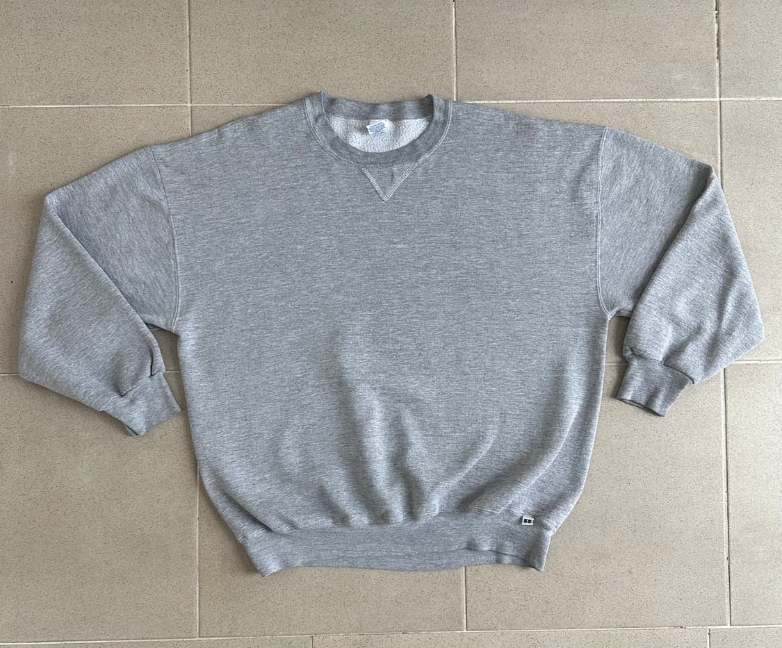 90s 빈티지 러셀 스웻셔츠 그레이 XXL USA 상품이미지1