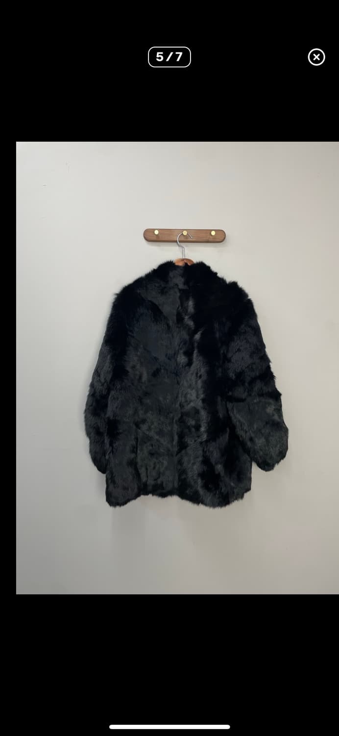 빈티지 블랙 퍼 코트 A2966 상품이미지5