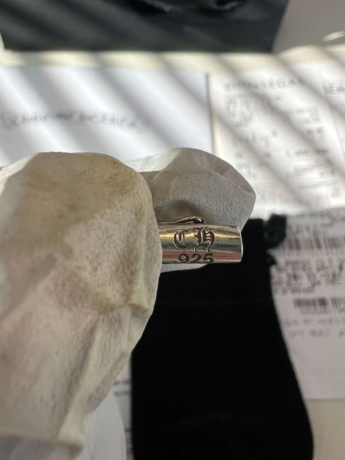 [7인치] 크롬하츠 페이퍼체인 스몰 팔찌 상품이미지4