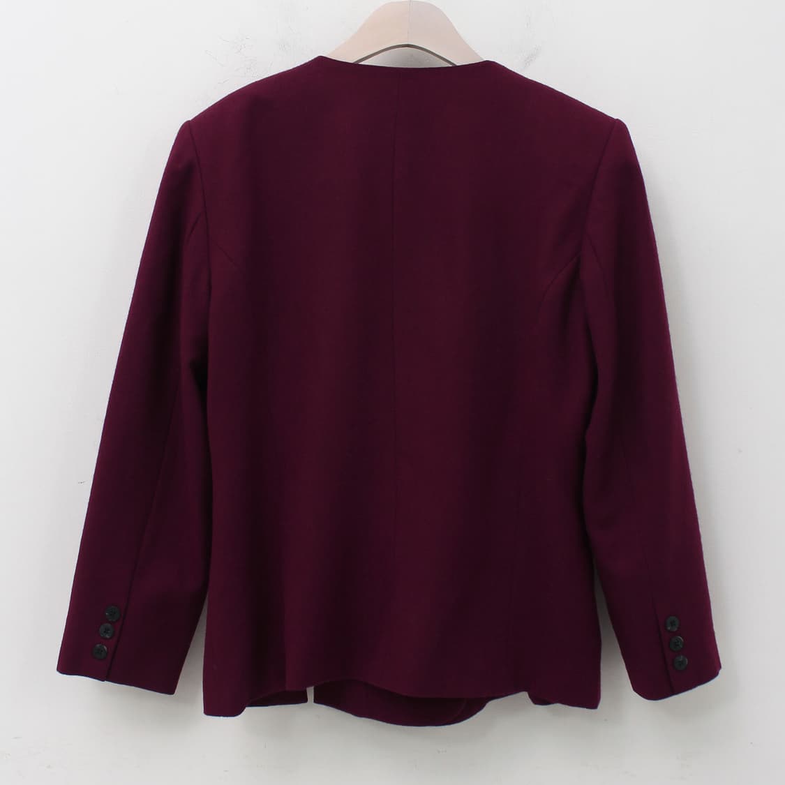 일본 빈티지 버건디 슬릿 라운드넥 자켓 상품이미지6