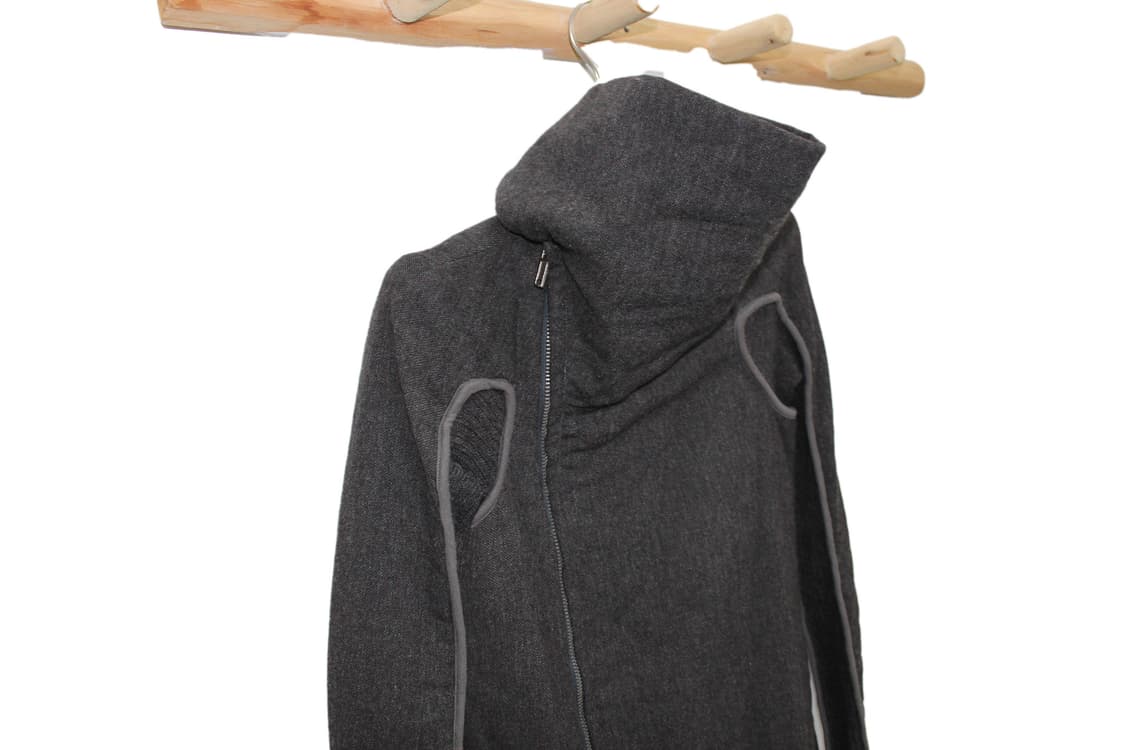 Rick Owens 2010 S/S 릭오웬스 비대칭 사선 하이넥 코트 상품이미지4