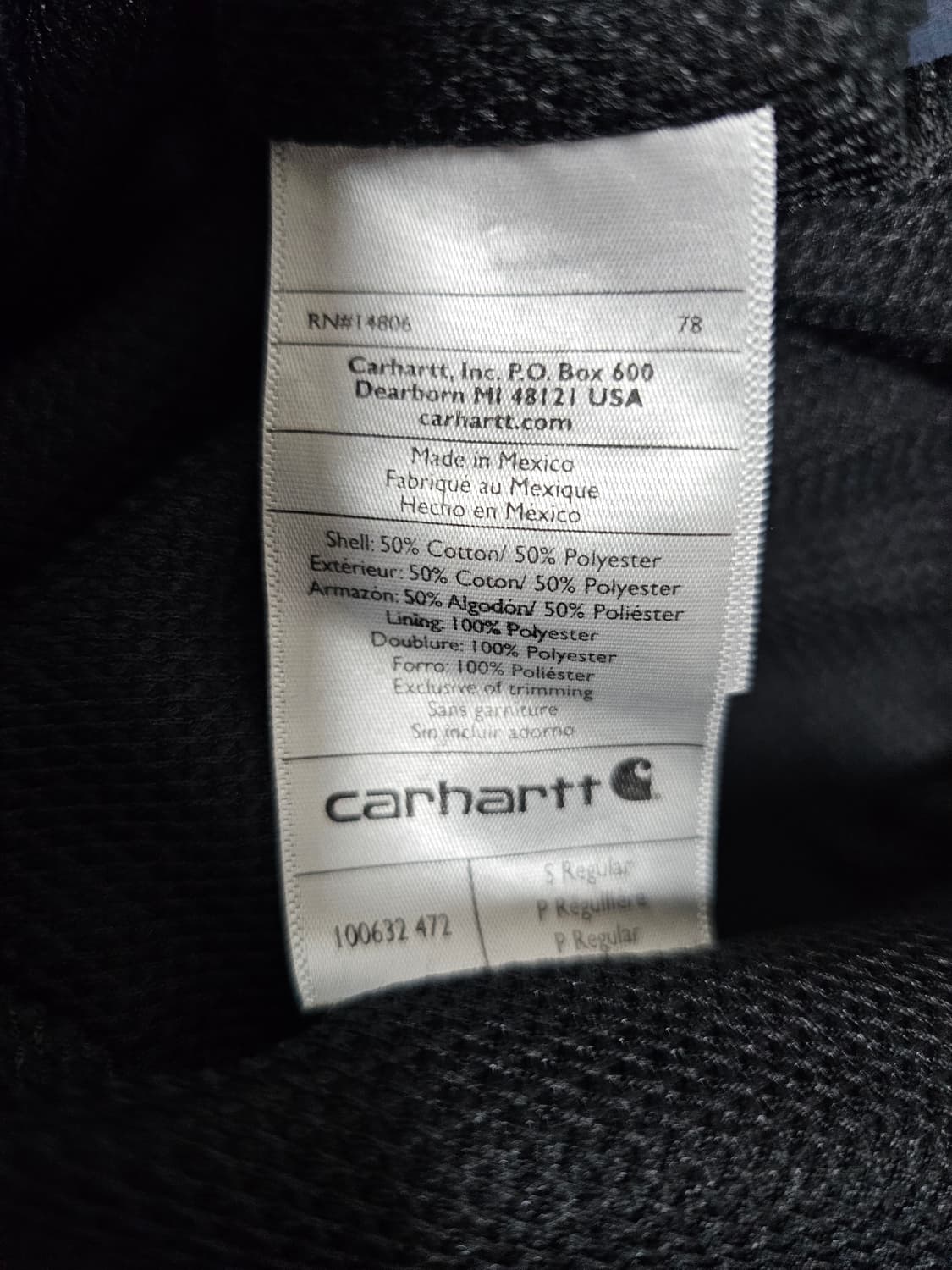 칼하트 써멀 후드집업 S 상품이미지4