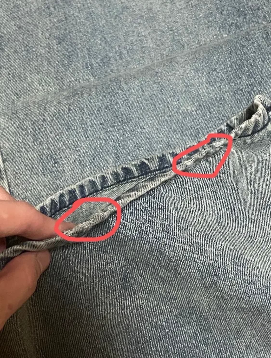 데케트 Tin Washed Wide Jeans (러스트그린) 32 상품이미지4