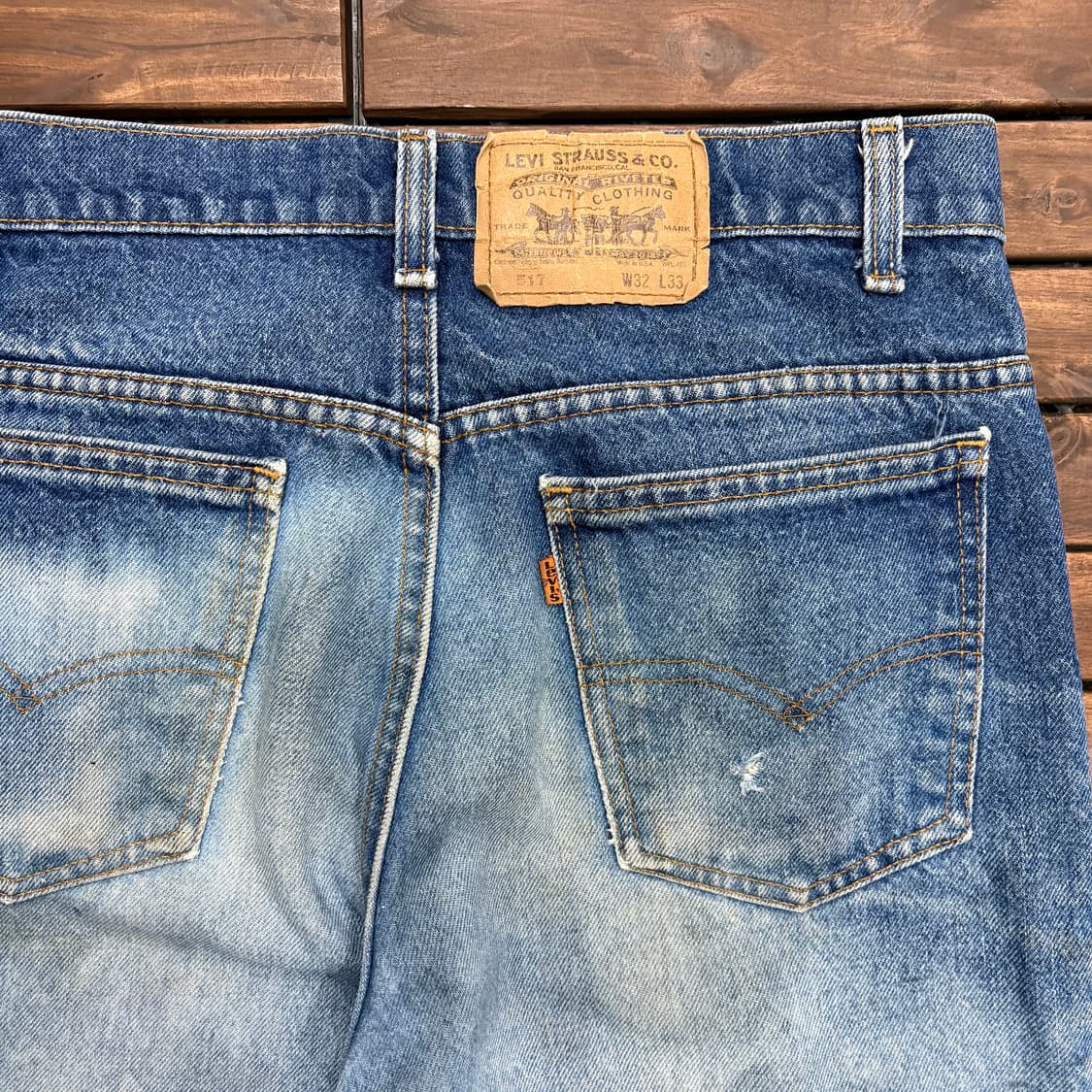 (32) 90s 리바이스 517 워싱 데님 팬츠 made in USA 상품이미지4