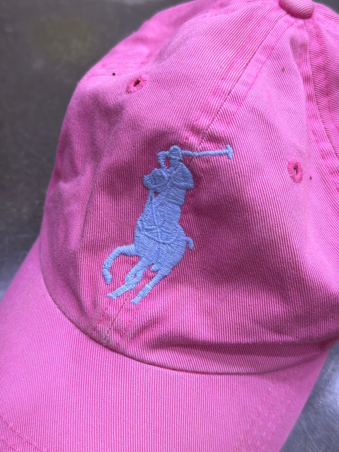 폴로 랄프로렌 빅포니 자수 3 가죽 벨트 연핑크 볼캡 모자 상품이미지3