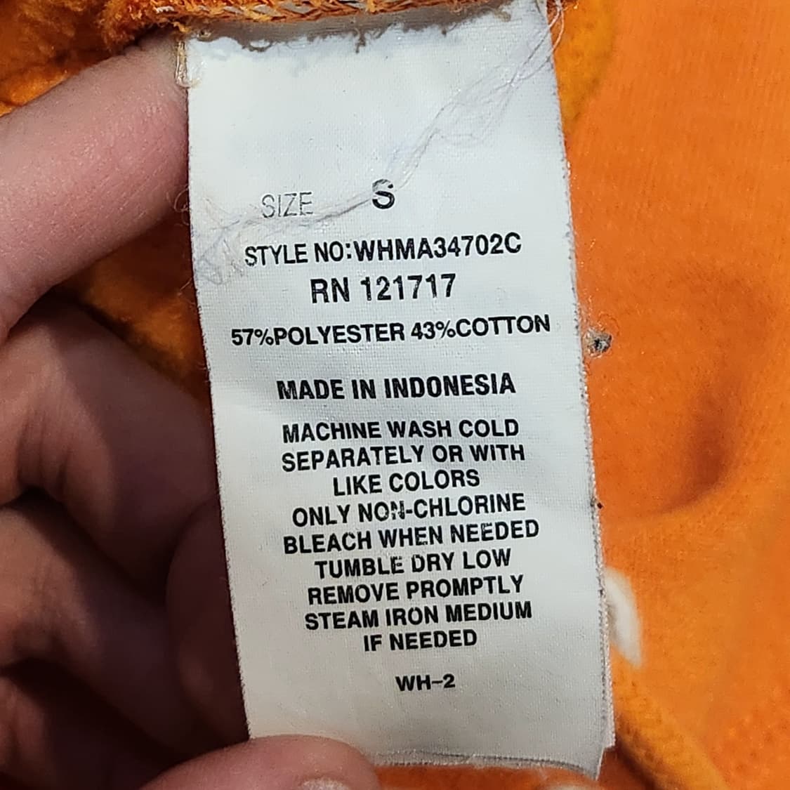 후아유 아틀레틱스 오렌지 후드집업 (M) 상품이미지3