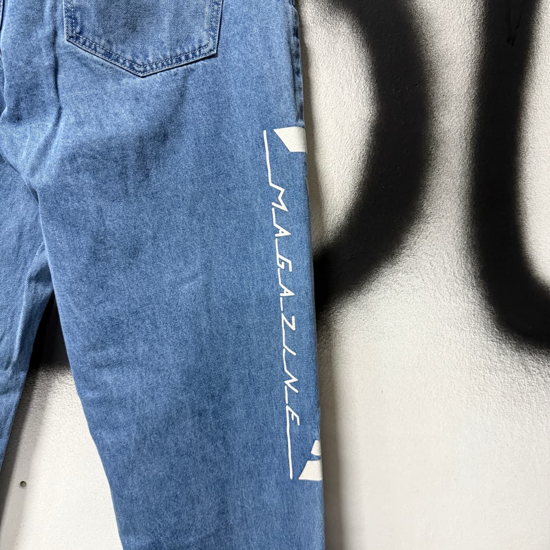 Thrasher 쓰레셔 빅 로고 프린팅 연청 와이드 데님 팬츠 상품이미지5