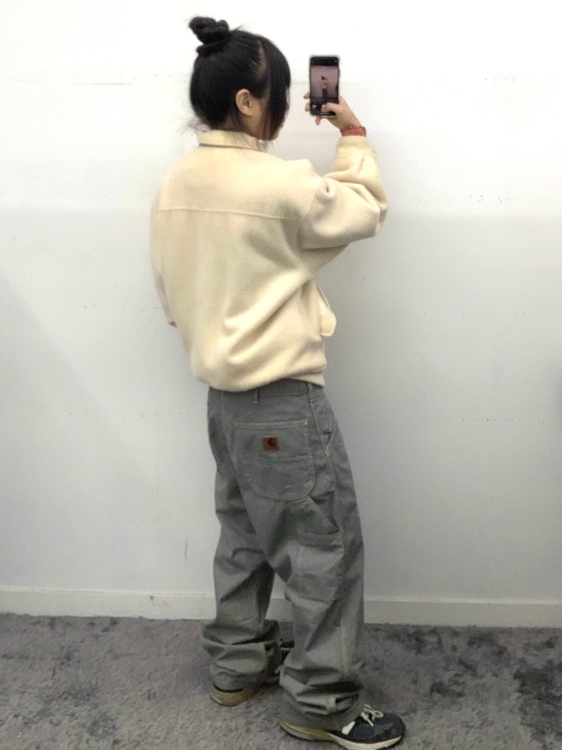 90s 아이보리 울 봄버 상품이미지4