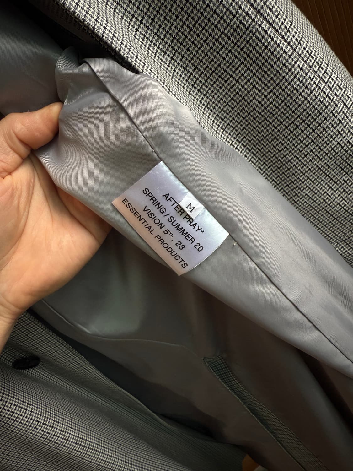 애프터프레이 20시즌 하운드투스 체크 발마칸 코트 M 상품이미지8