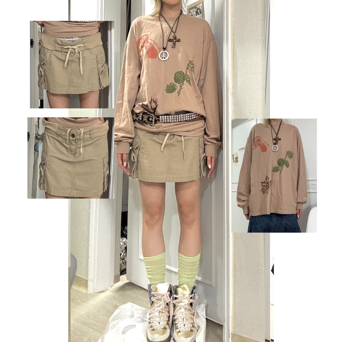 mori set (롱슬리브/카고스커트) 상품이미지1