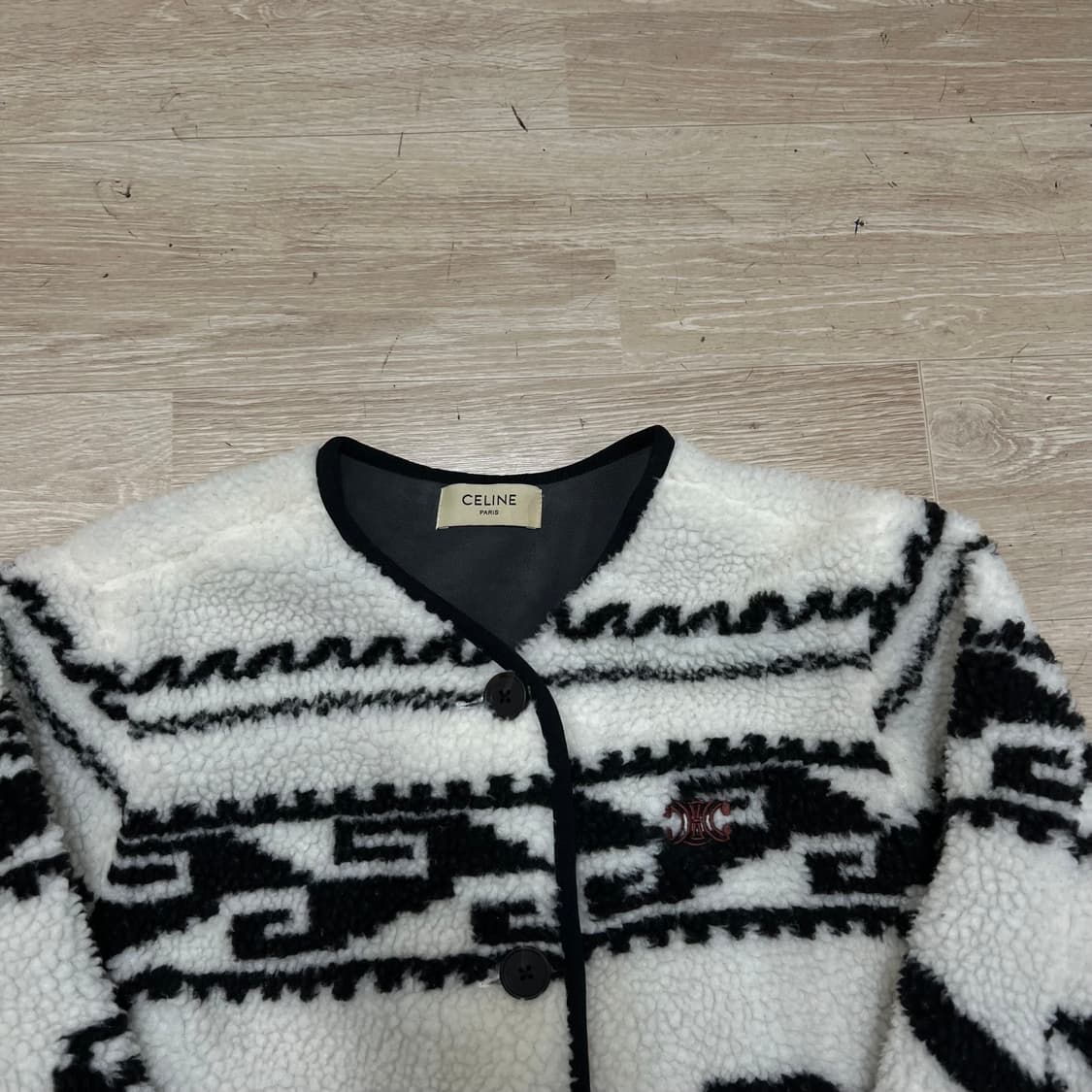 셀린느 파리 여성 자카드 덤블 플리스 후리스 자켓 90-95-165 상품이미지2