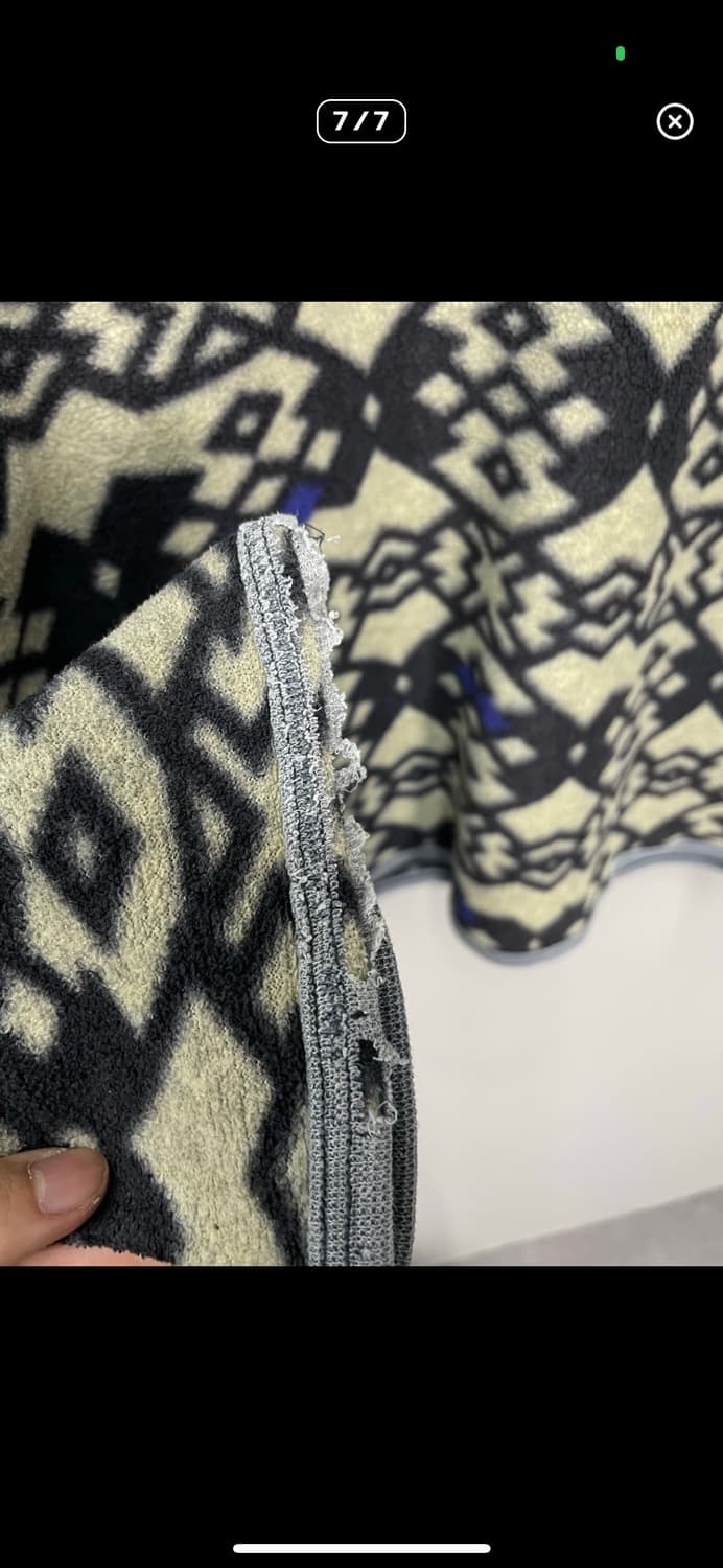 아디다스 90s 에스닉 나바호아즈텍패턴 스냅 버튼 풀오버 플리스A3172 상품이미지7