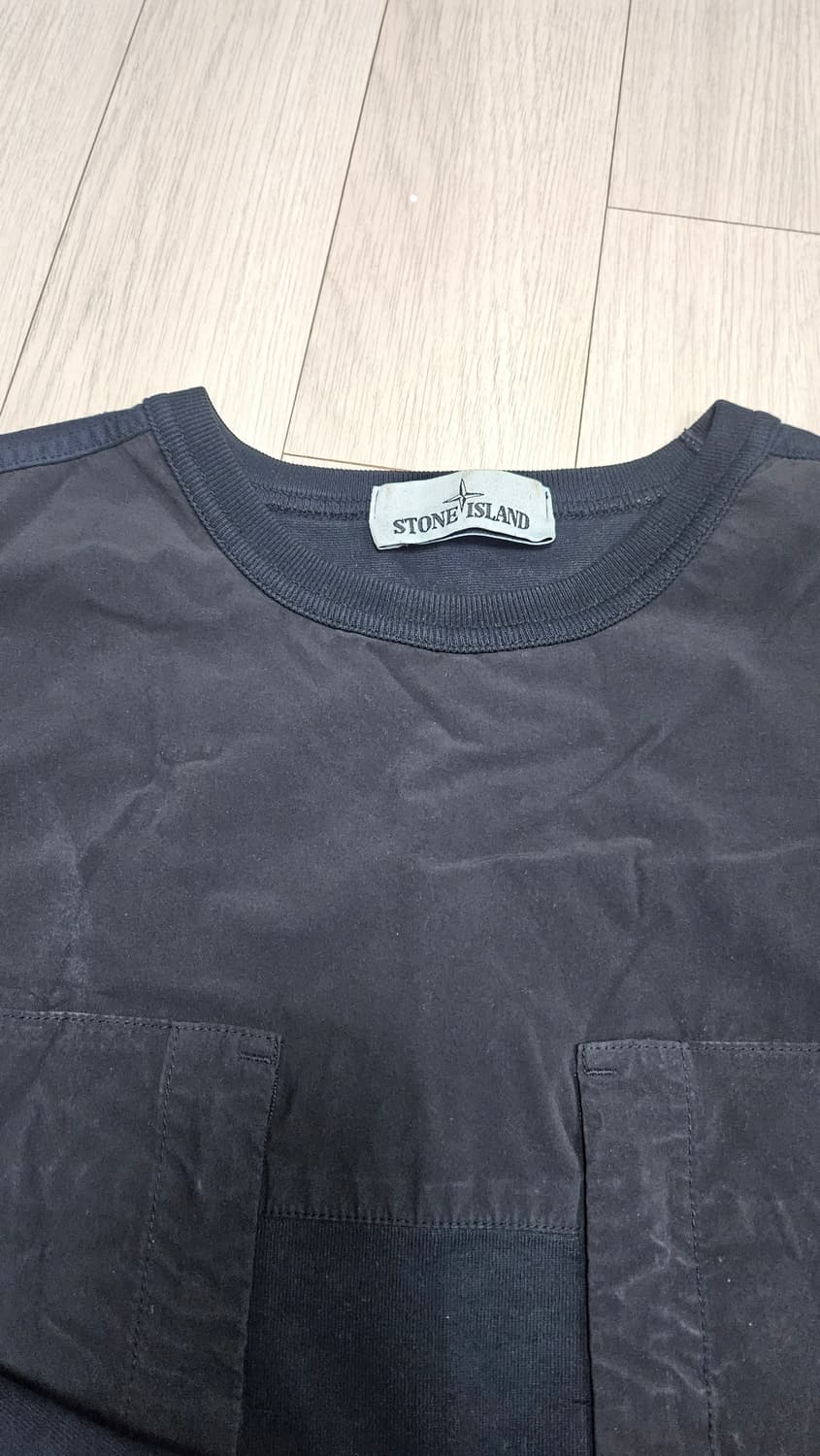 (23fw) 스톤아일랜드 투포켓 맨투맨 블랙 M 상품이미지3