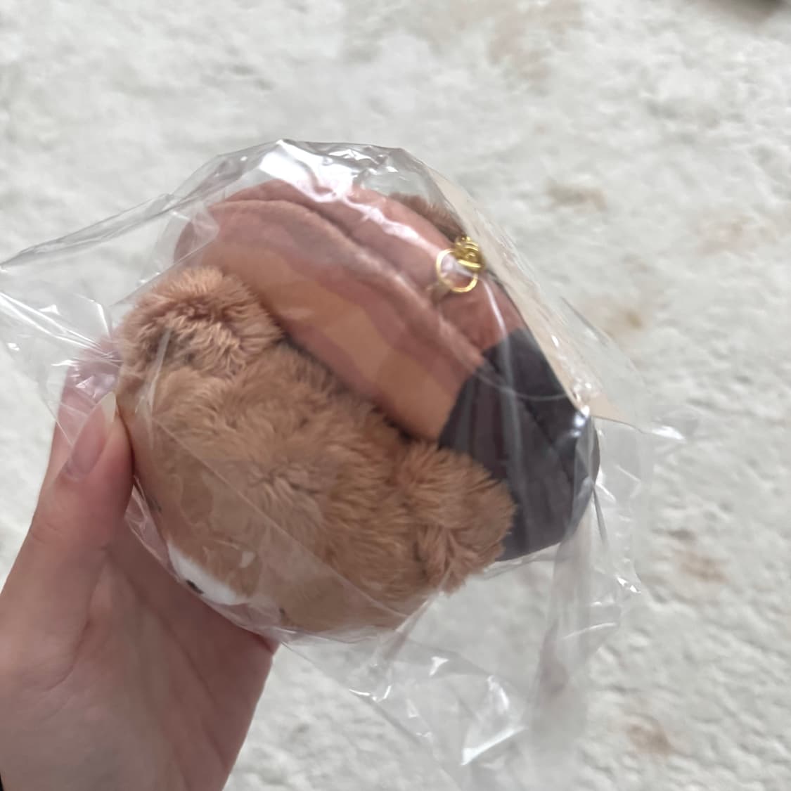 일본 리락쿠마 미스터 도넛 콜라보 인형 키링-차이로이코구마 상품이미지5