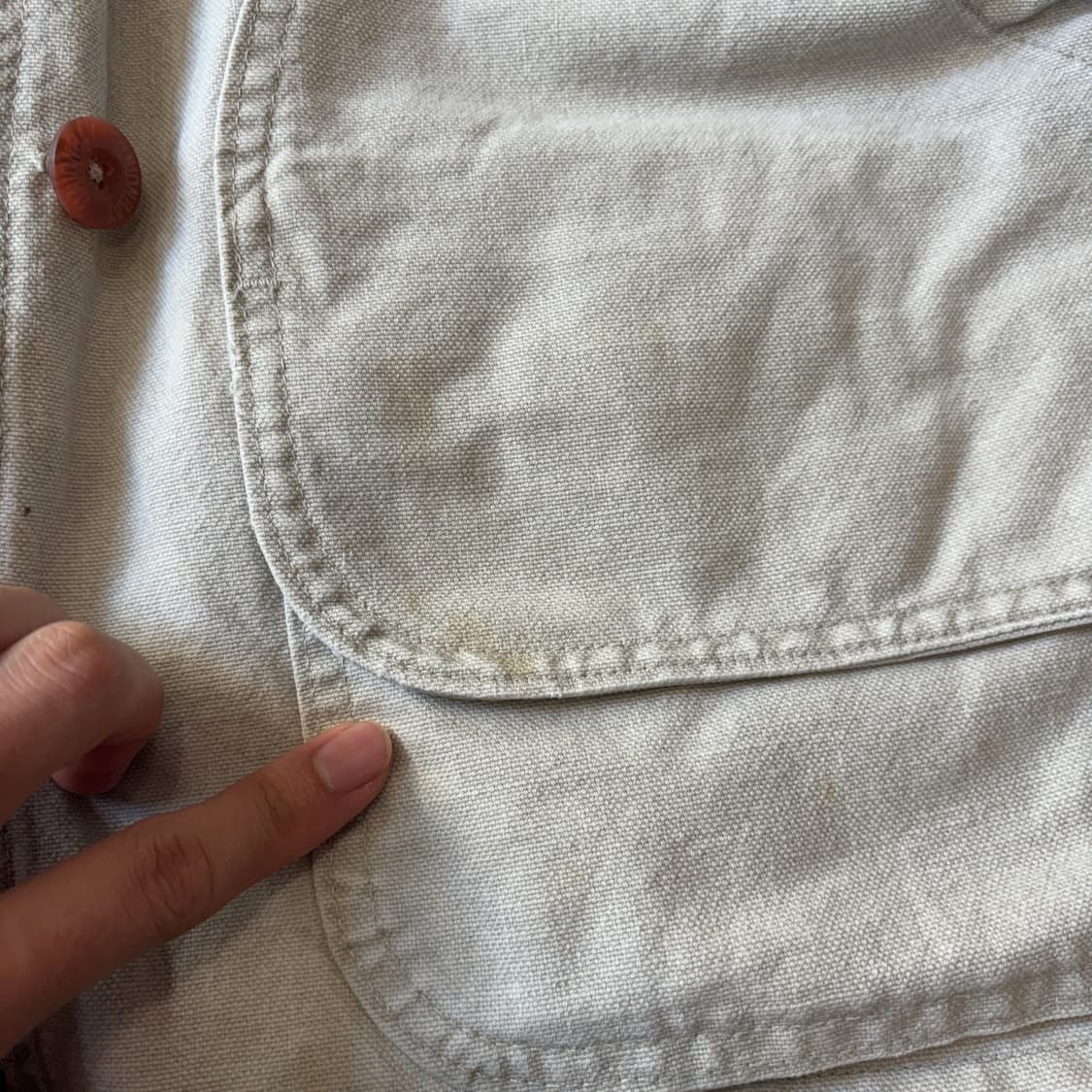90s L.L.bean 90년대 미국 생산 엘엘빈 아이보리 헌팅 자켓  상품이미지6