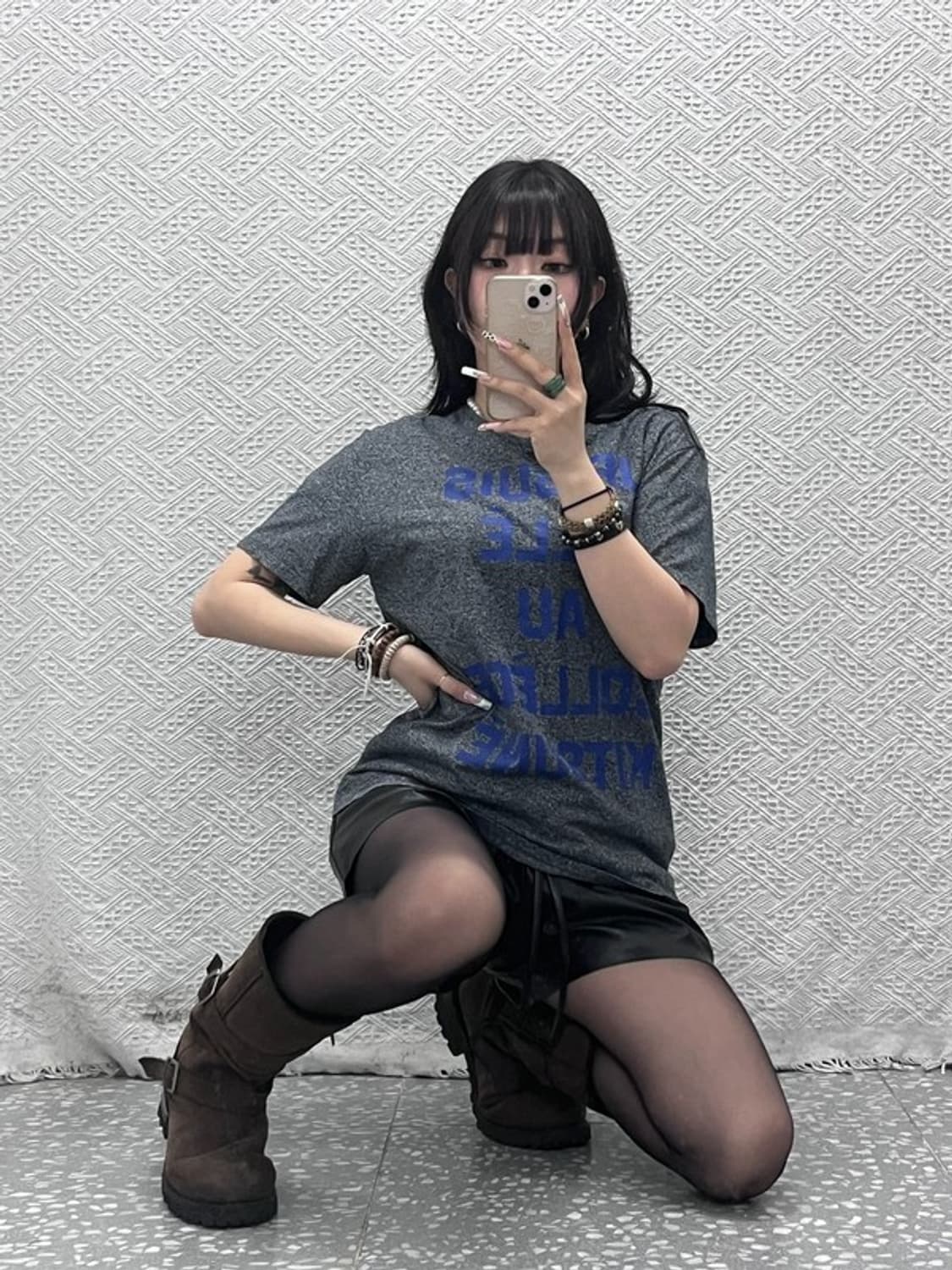 메종 키츠네 빈티지 스트릿 키치 레터링 반팔티 M C11439 상품이미지1