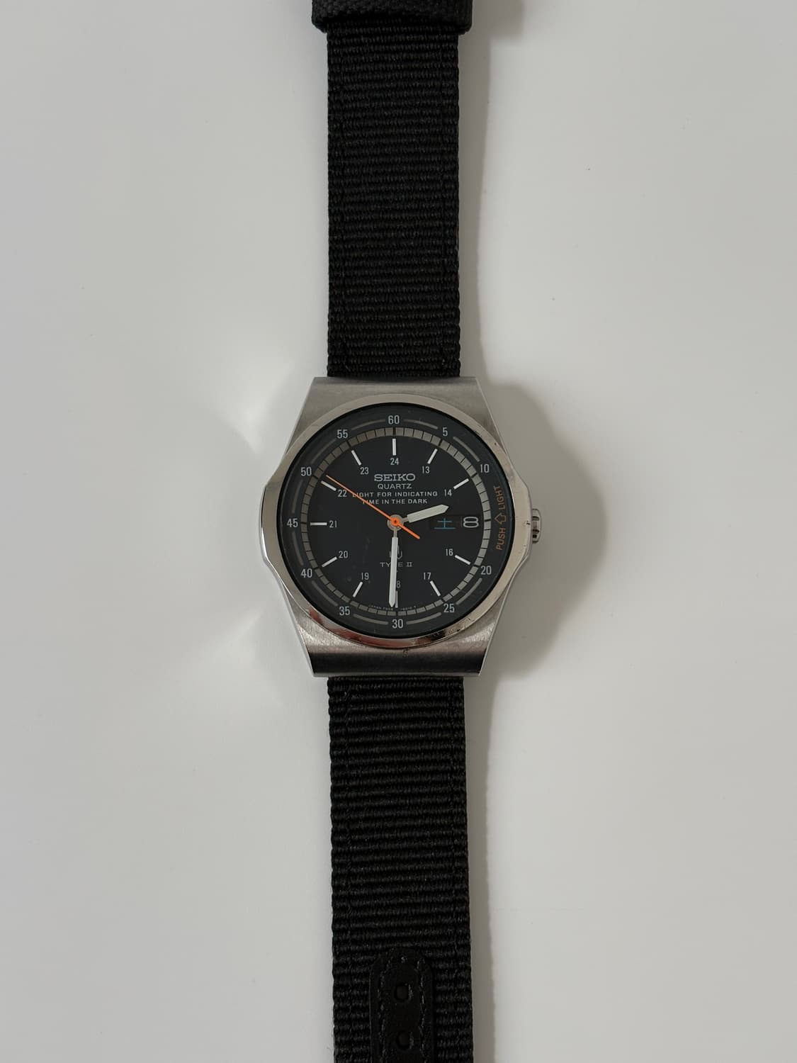 세이코 빈티지 시계 1980년대 Type2 블랙 다이얼 실버 쿼츠 상품이미지4