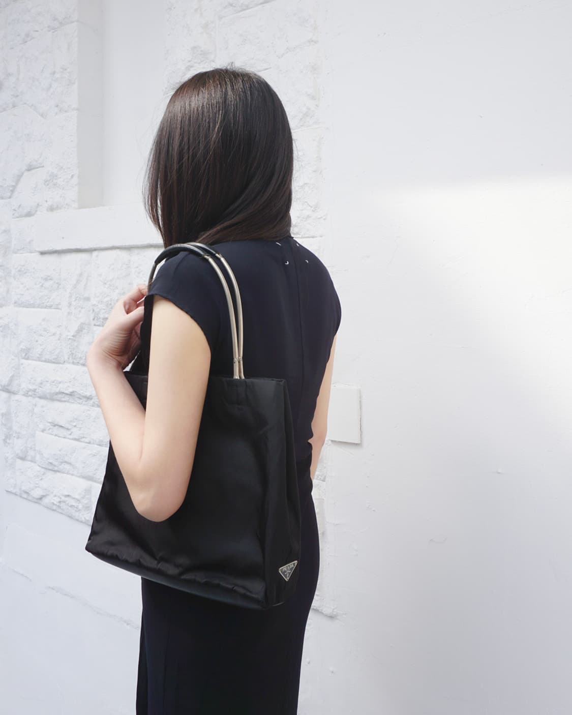 PRADA nylon metal handle tote bag  상품이미지1