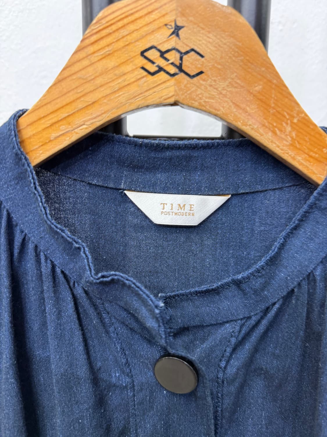 정품) TIME 타임 한섬 린넨 데님 원피스 82 상품이미지7