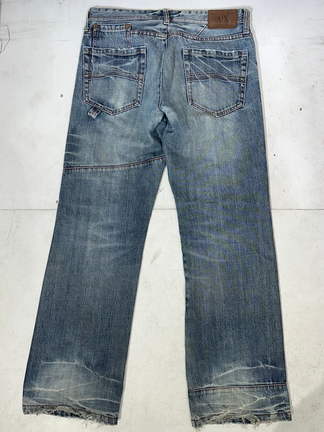 아르마니 중청 알마니 와이드 워싱 데님 팬츠 청바지  상품이미지5