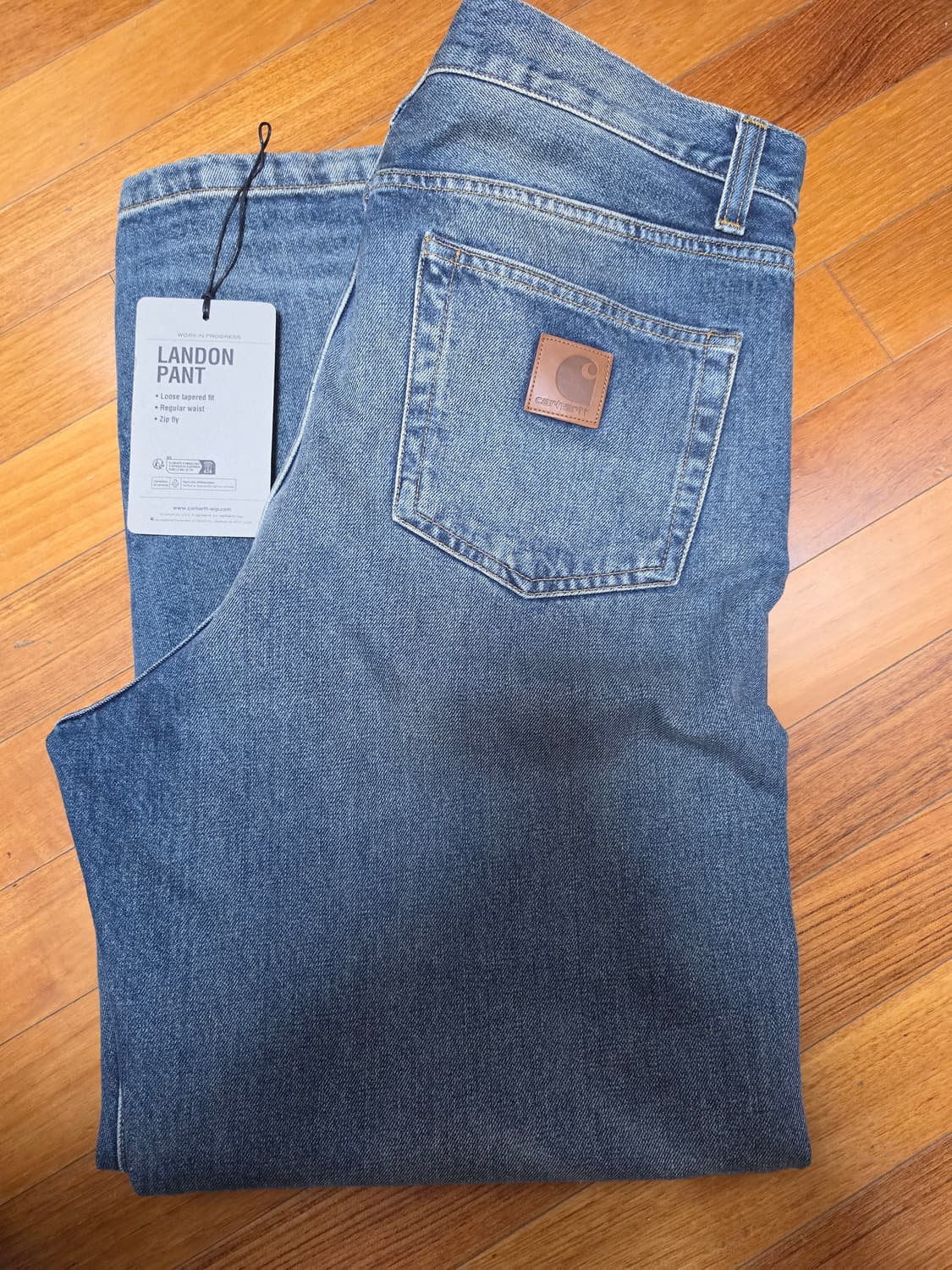 칼하트 Wip 랜든 팬츠 블루 원 워시드 34 상품이미지2