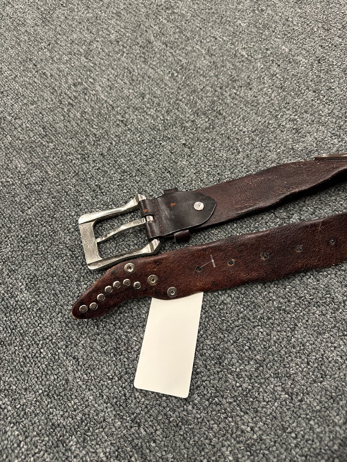 빈티지 웨스턴 큐빅 가죽벨트  상품이미지3