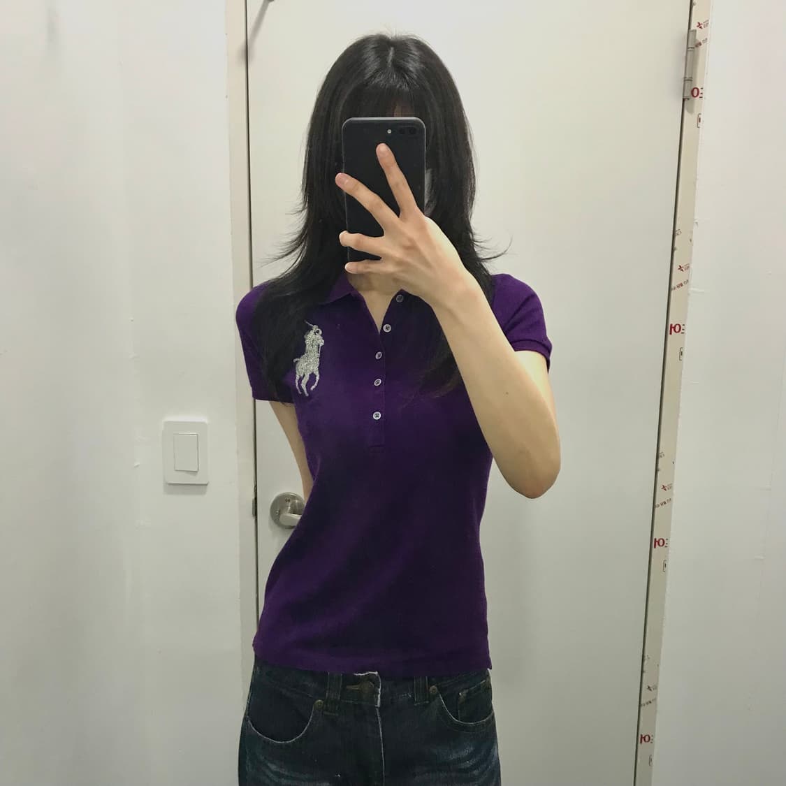 폴로 빅포니 퍼플 카라티 반팔 티셔츠 상품이미지2