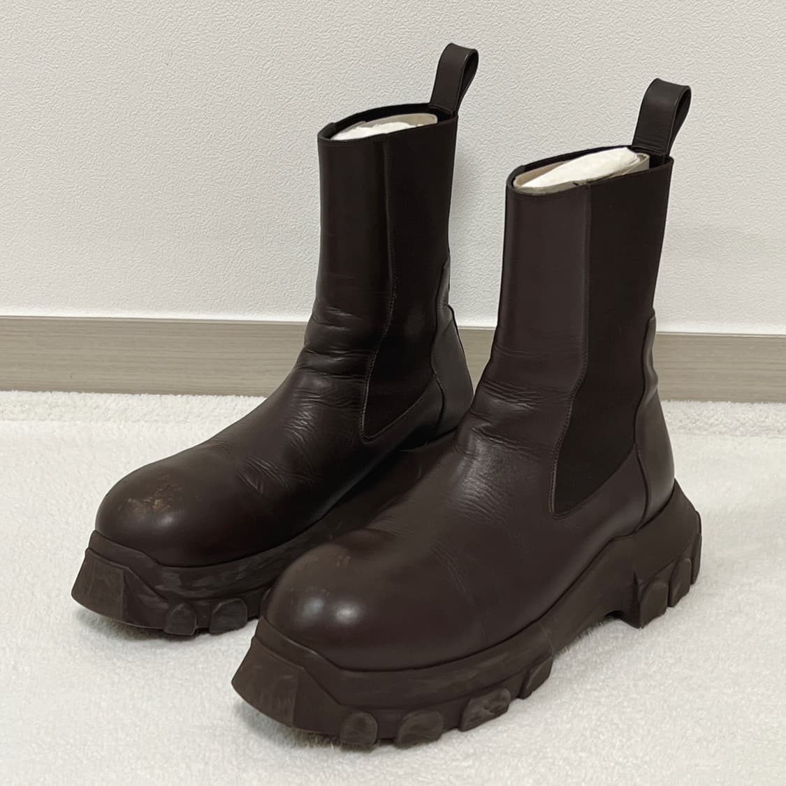 릭오웬스 23FW 비틀 보조 트랙터 부츠 브라운 상품이미지1