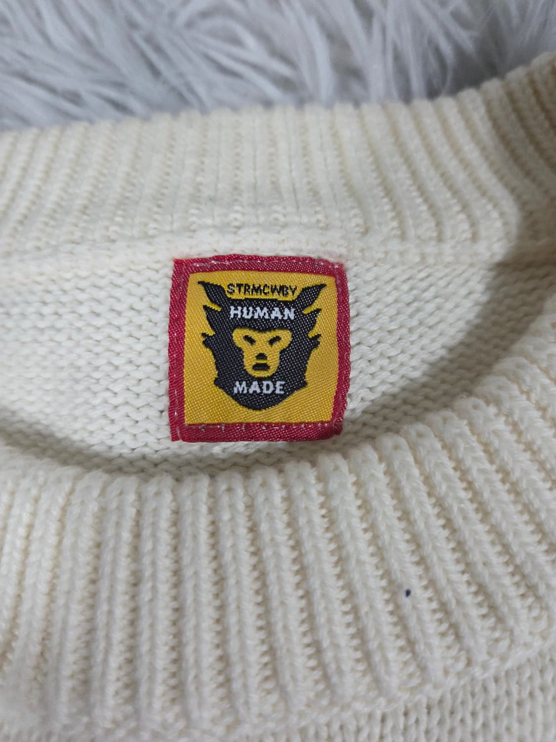 휴먼메이드 하트 로고 니트 아이보리 상품이미지3