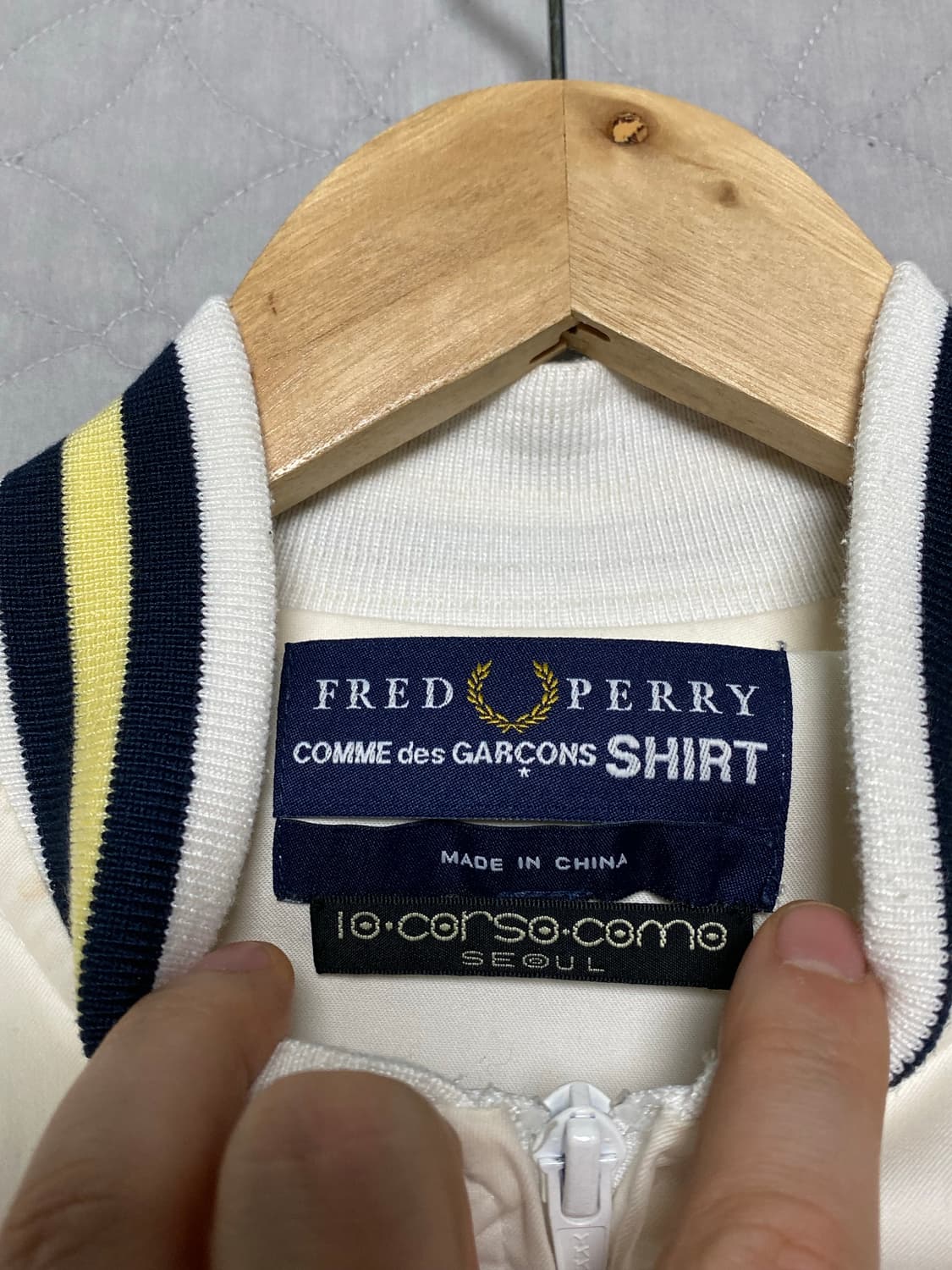 프레드페리x꼼데가르송 블루종 자켓 상품이미지2