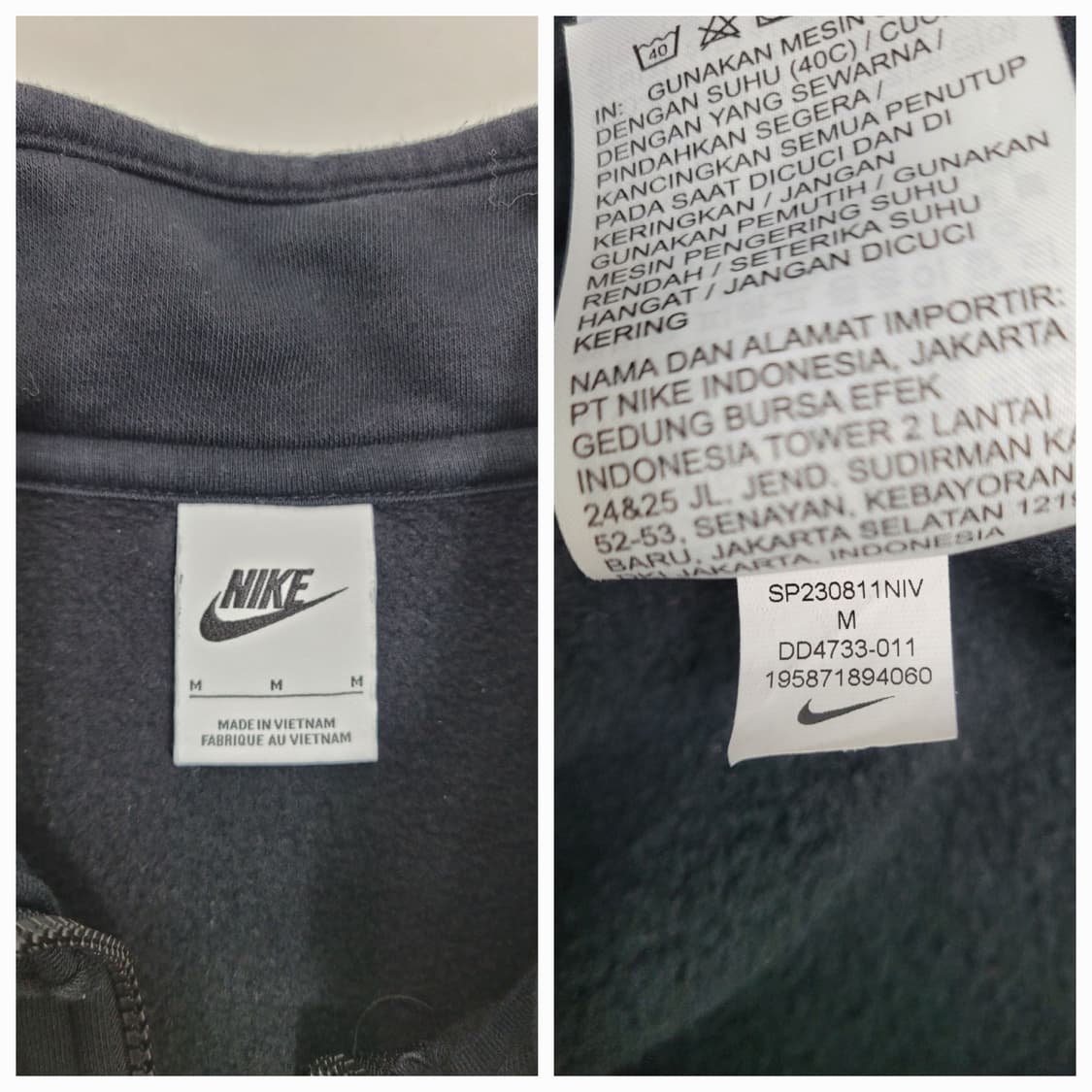 NIKE 22FW 클럽 브러시드 백 하프집업 풀오버 / 남 M 블랙
 상품이미지8