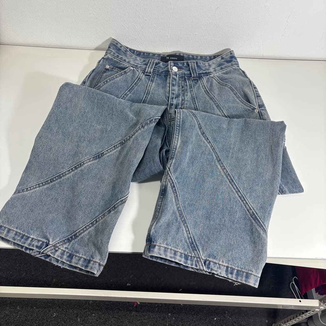 M VTG 연청 세미와이드 커브드데님 상품이미지3