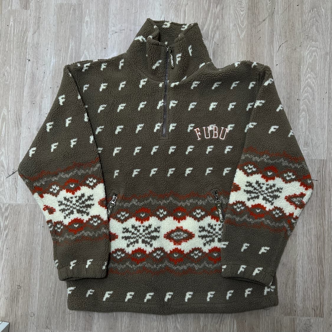 푸부 FUBU 올드스쿨 아노락 플리스 후리스 S/90  상품이미지1