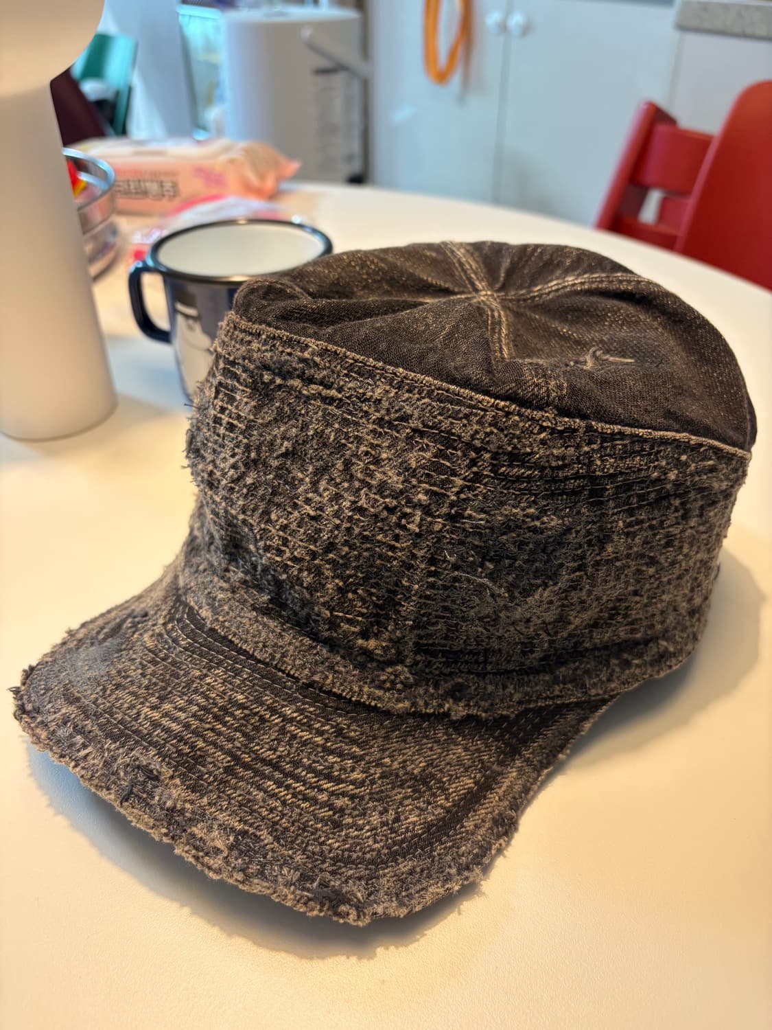 Kapital 캐피탈 노인과 바다 블랙 데미지 캡 상품이미지5