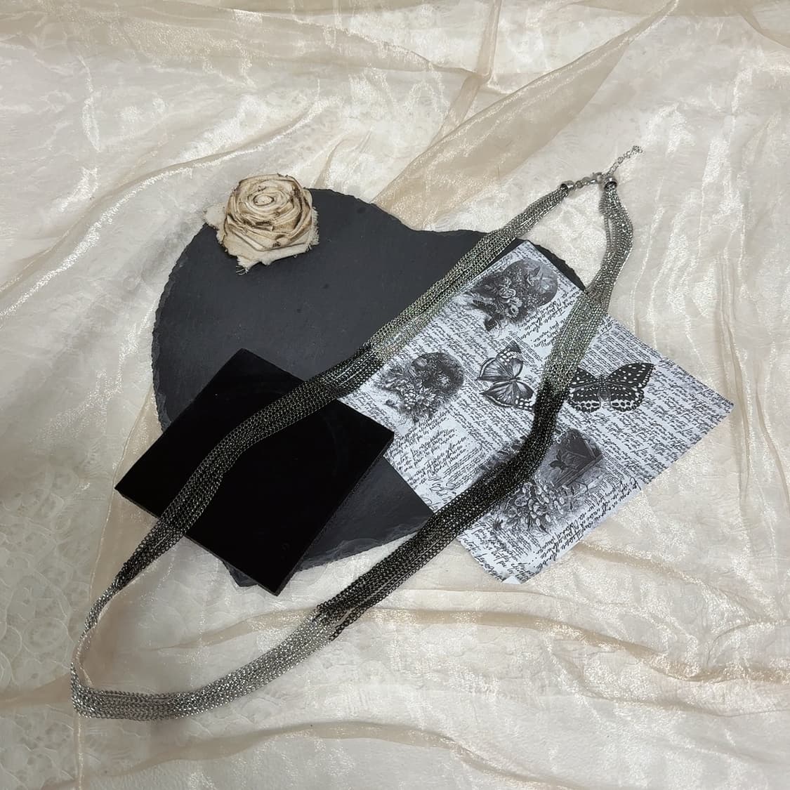 빈티지  고딕 쿠바체인 레이어드 목걸이 상품이미지2