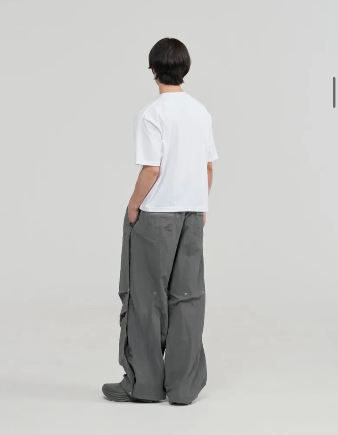 [S] 더블 레이어드 나일론 팬츠 (그레이) 상품이미지4
