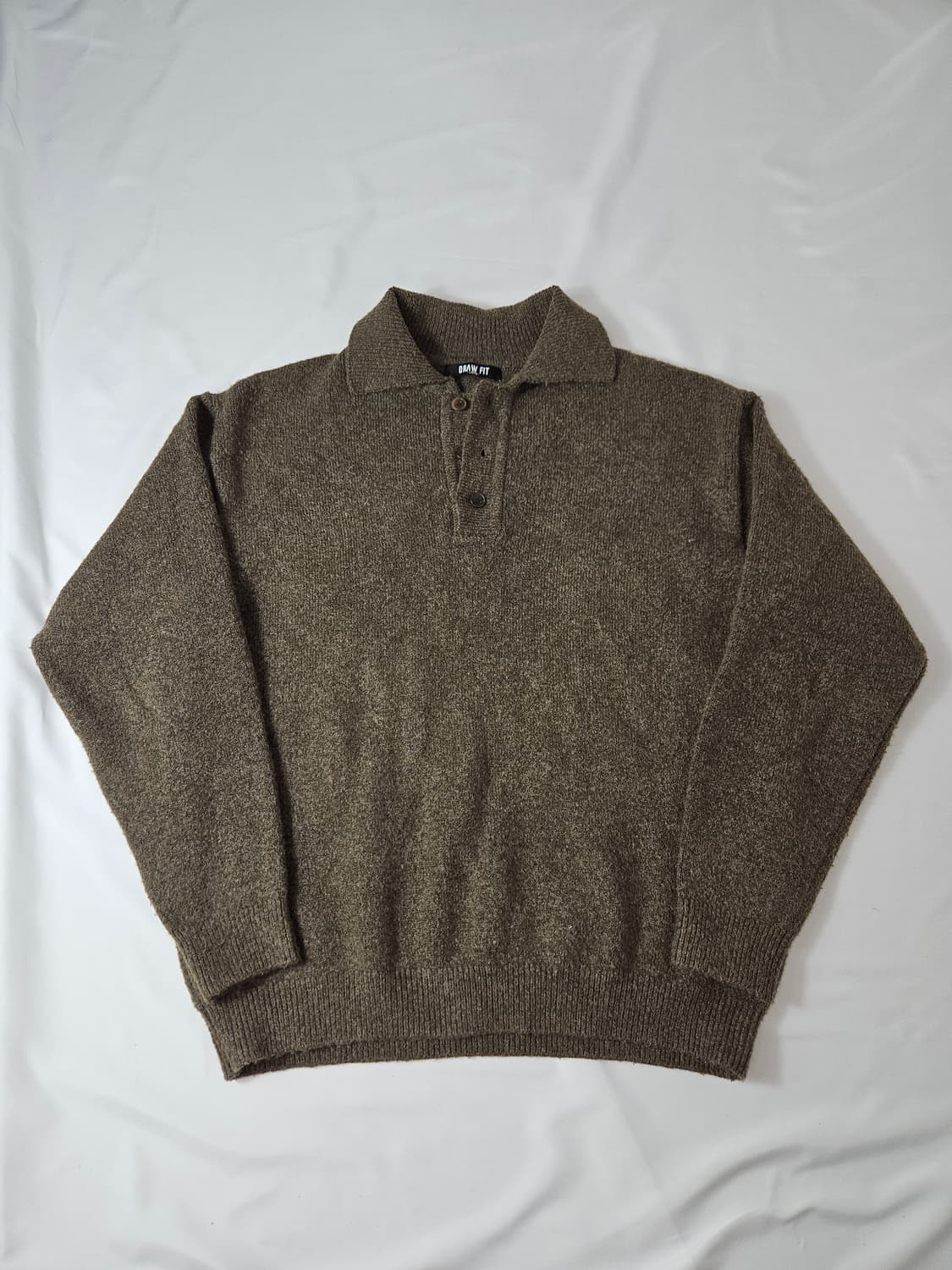 드로우핏 브라운 아크릴 울 카라넥 니트 스웨터 L 상품이미지1