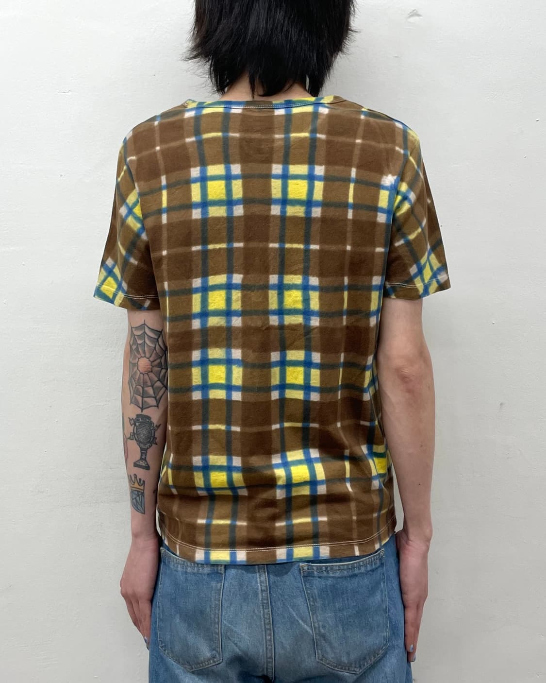 Brown and Yellow Checkered T-shirt  상품이미지2