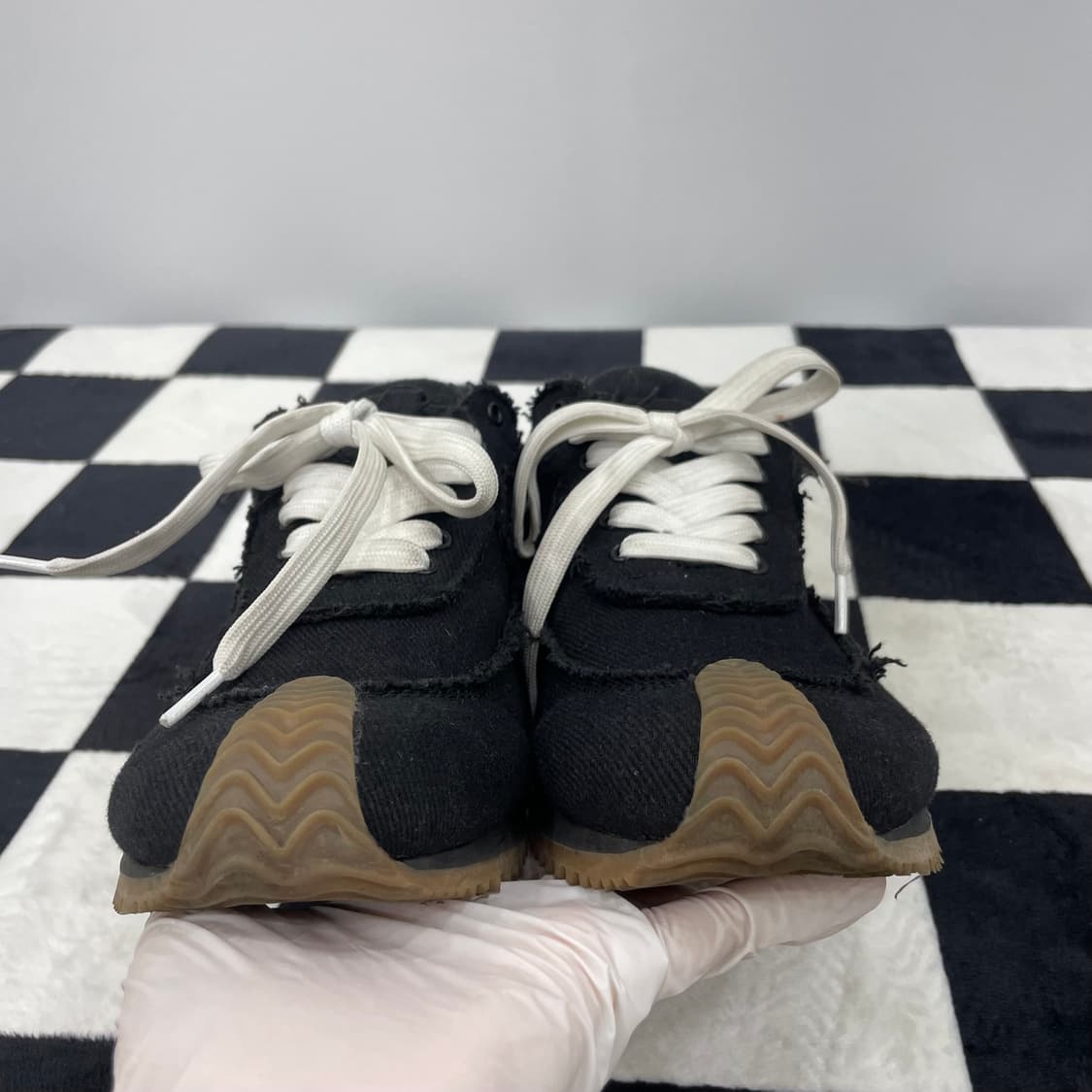 정품) LOEWE 로에베 빈티지 데님 FLOW 러너 스니커즈 240mm 상품이미지7