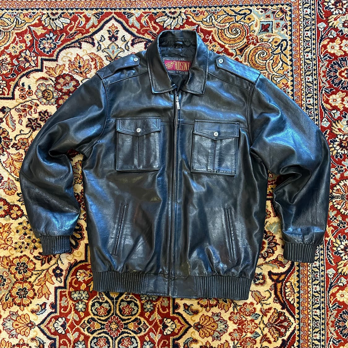 HUDSON "Urban Aviator" A-2 리얼 레더 플라이트 자켓 상품이미지1