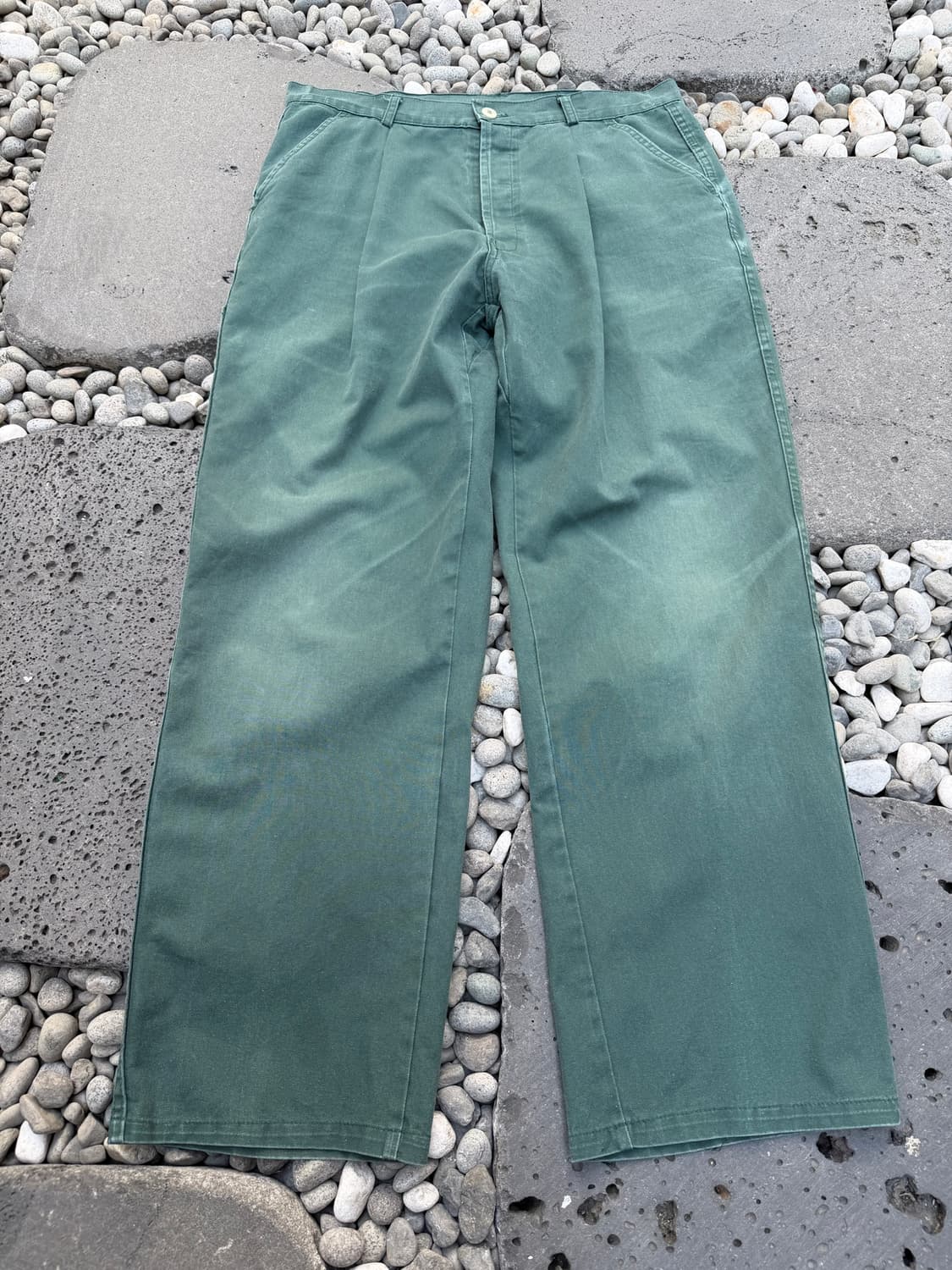 1980s L.M.A FRENCH WASHED 프렌치워크 와이드팬츠 상품이미지1