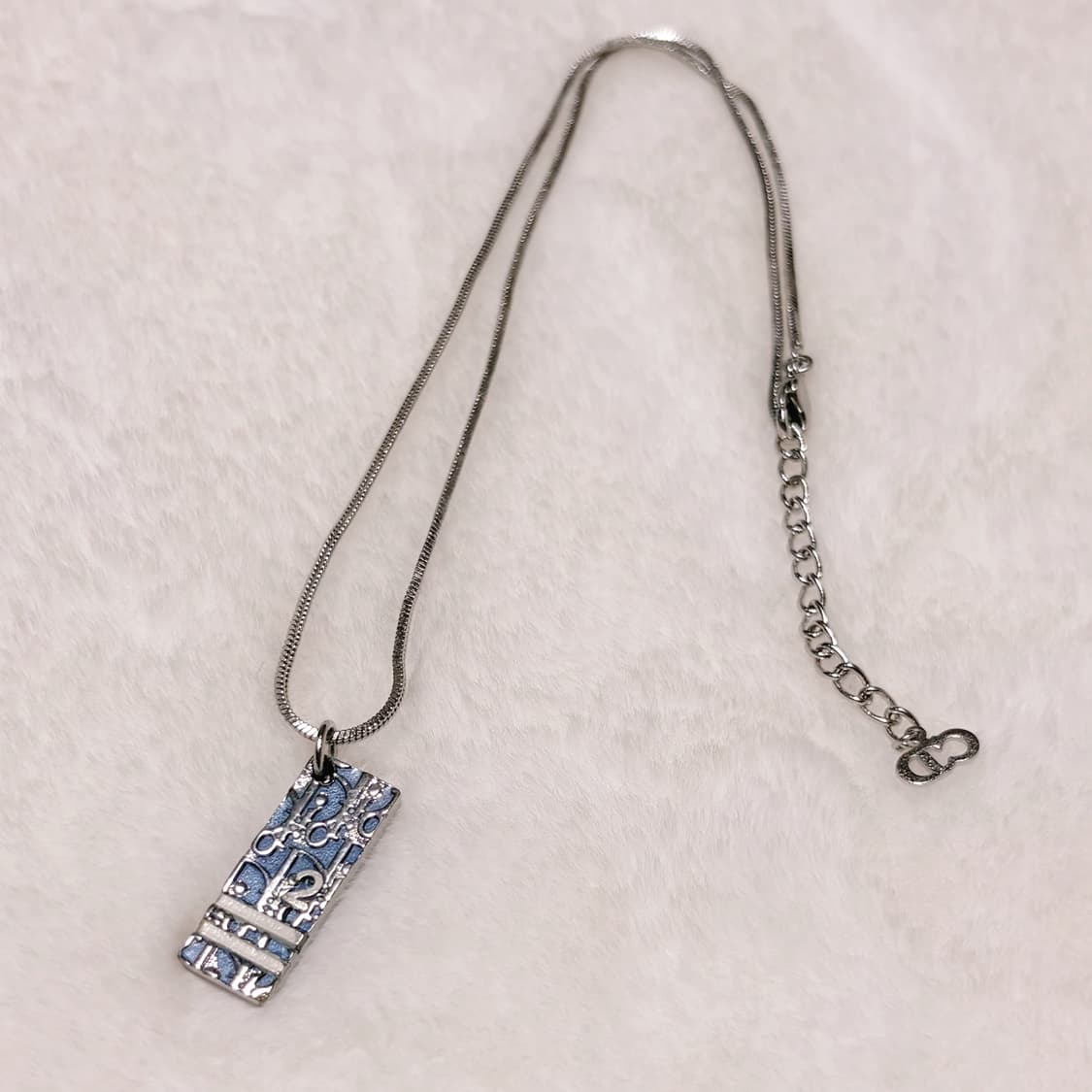 디올 오블리크 트로터 넘버링 블루 목걸이 상품이미지2